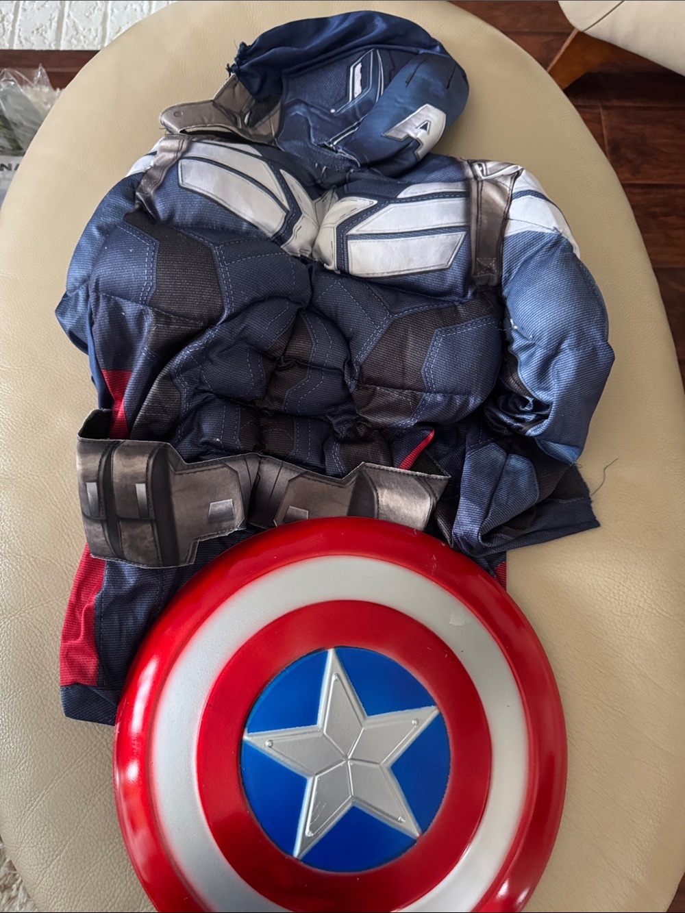 Blue Captain Costume Set for Kids with Shield
